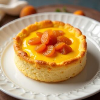 Суфле из взбитых яиц с курагой