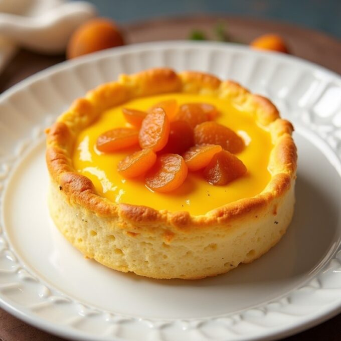 Суфле из взбитых яиц с курагой