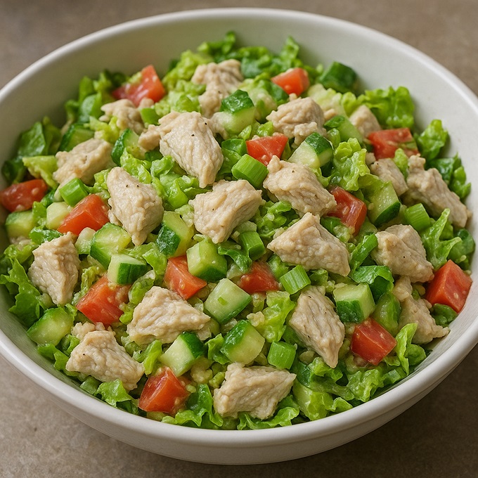 Салат из вареной курицы