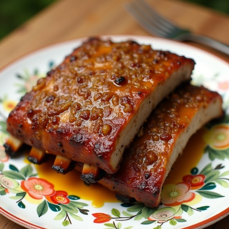 Ребра под горчично-медовой корочкой