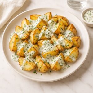 Картошка в чесночно-сметанном соусе