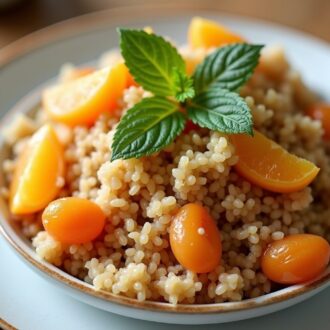 Булгур с курагой и апельсинами