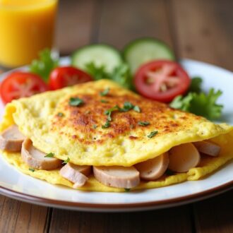 Омлет с тунцом и овощами