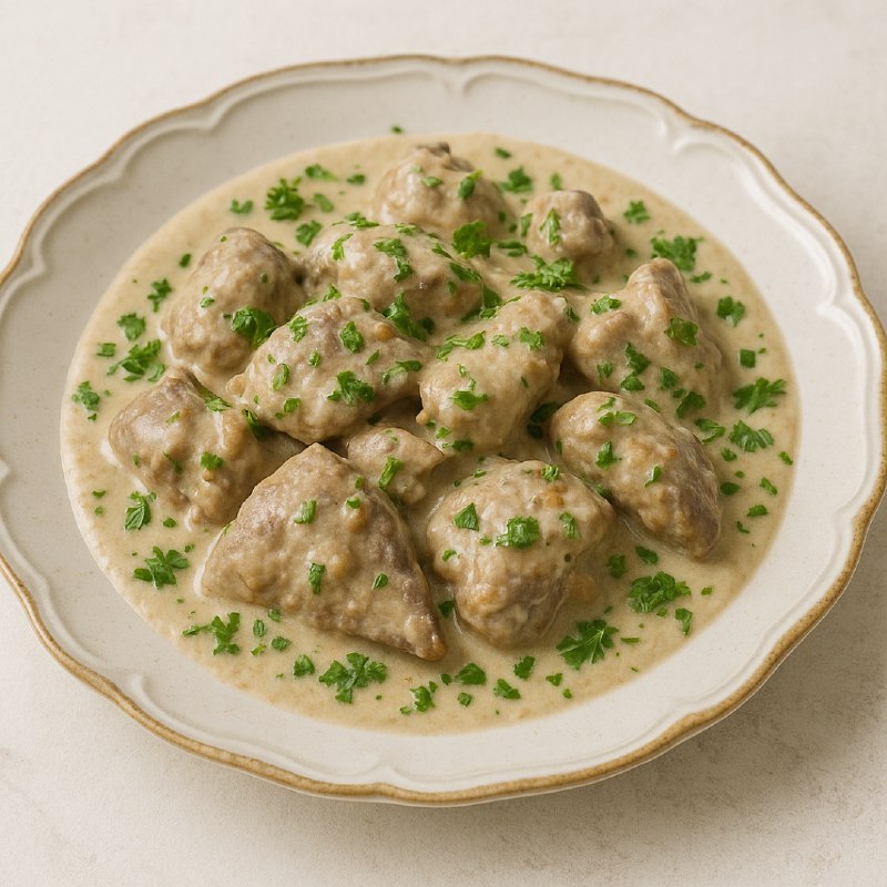 Печень кролика в сметане