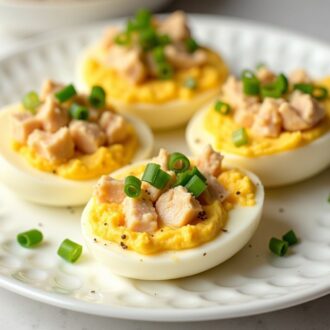 Фаршированные яйца с тунцом