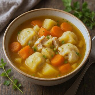 Куриный суп с клёцками