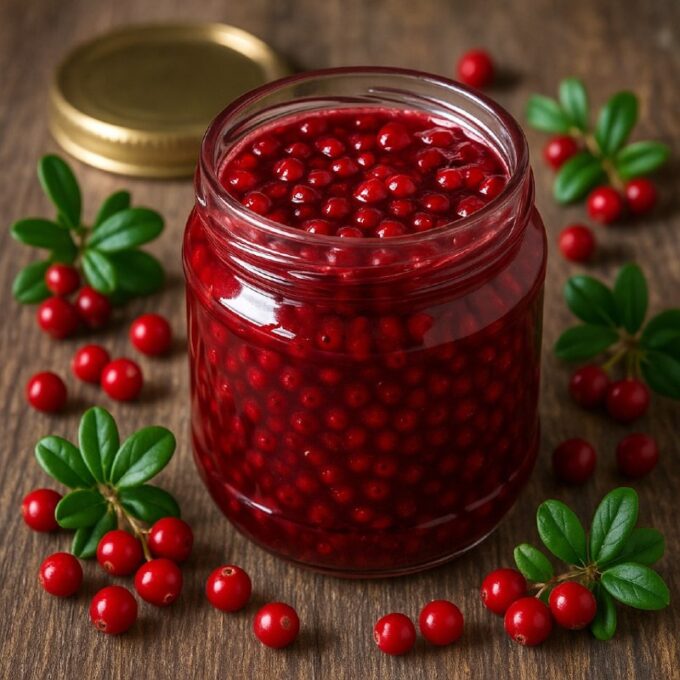 Брусничное варенье на зиму