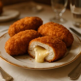 Куриные котлеты с сырной начинкой