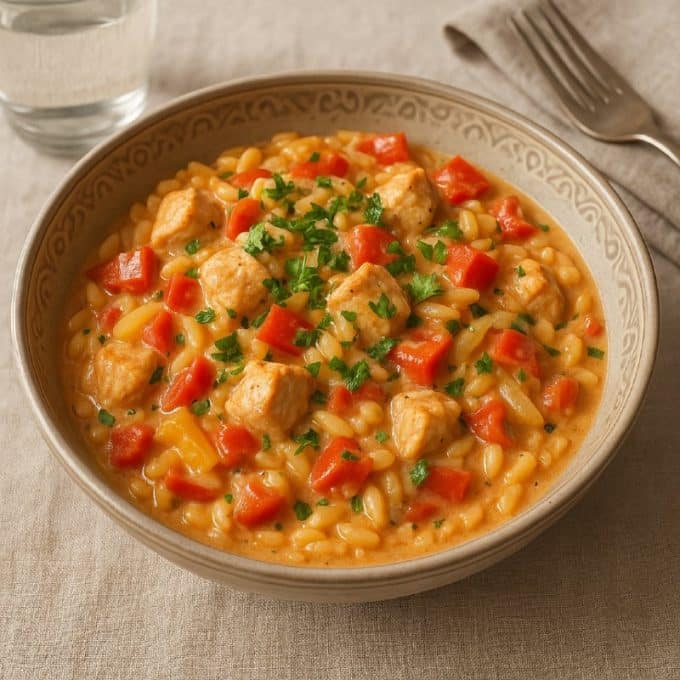 Паста птитим с курицей