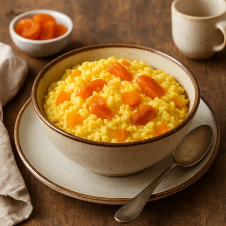 Пшённая каша с тыквой и курагой