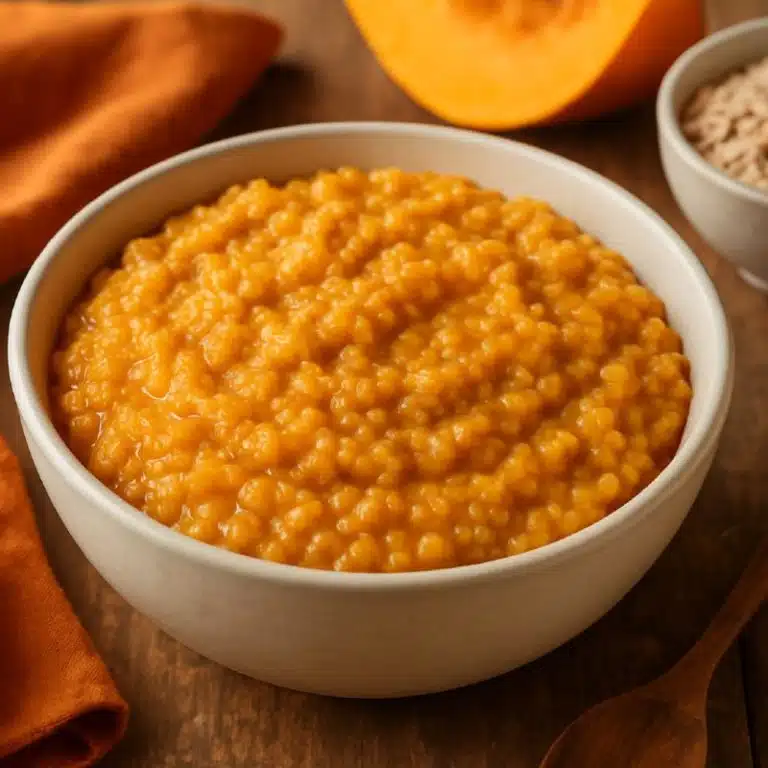 Ячневая каша с тыквой