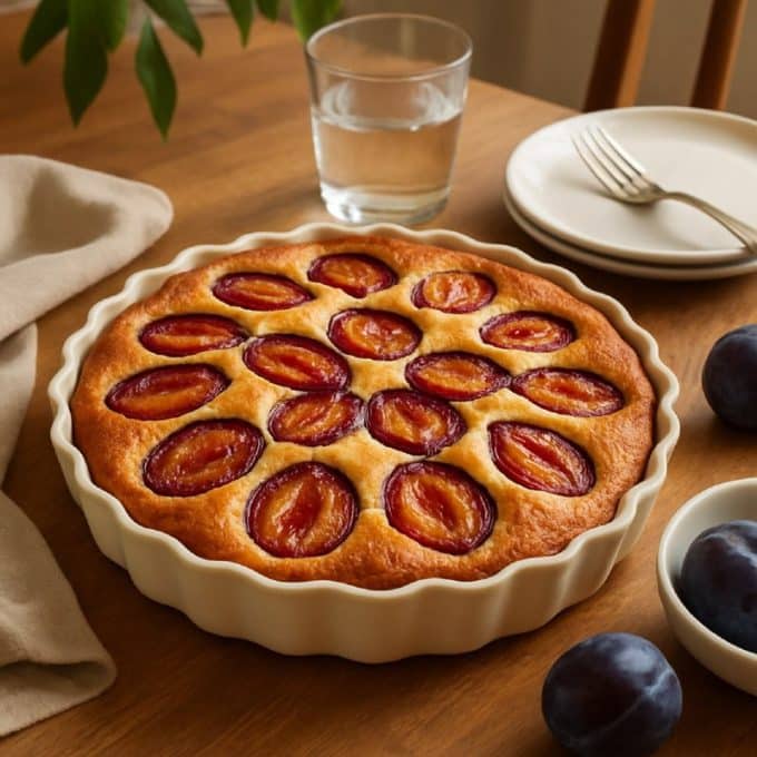 Шарлотка из слив