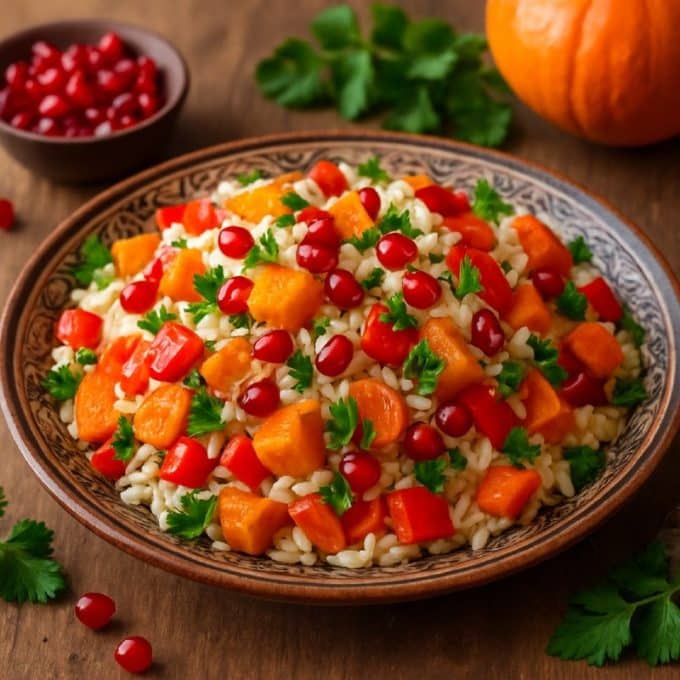 Рис по-осеннему с овощами