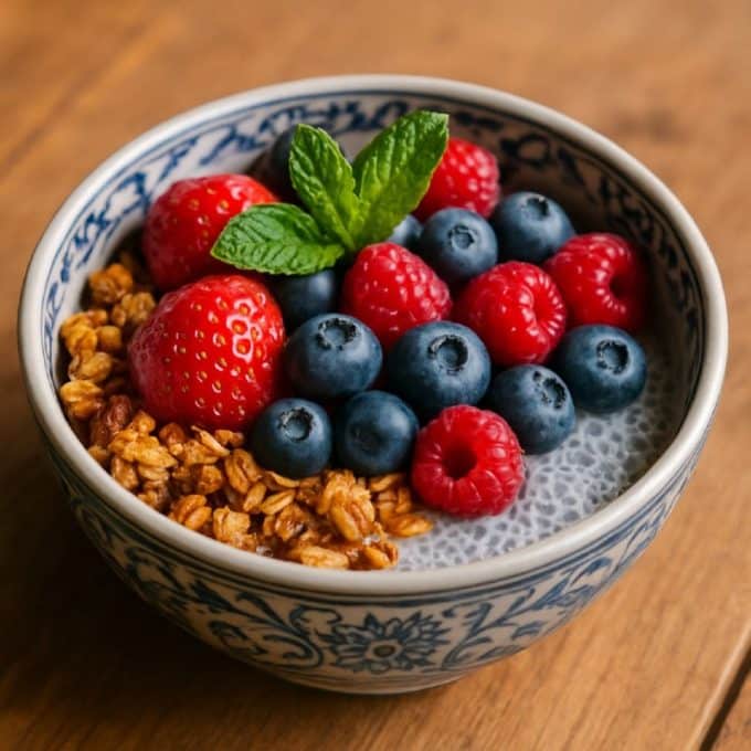 Чиа пудинг с гранолой