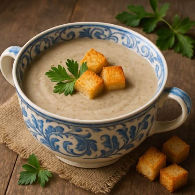 Суп-пюре из белых грибов