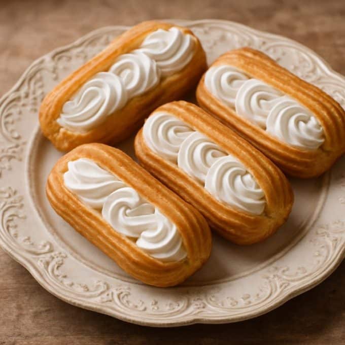 Эклеры с воздушным безе