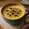 Сырный суп с лесными грибами