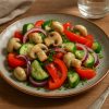 Салат с маринованными шампиньонами