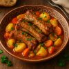 Жаркое из свиных ребрышек