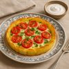 Картофельный тарт с помидорами, сыром и зеленью
