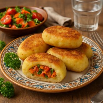 Картофельные зразы с овощной начинкой