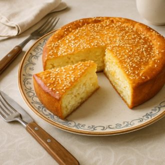 Заливной пирог с творогом и сыром