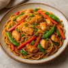 Лапша с курицей и овощами по-азиатски