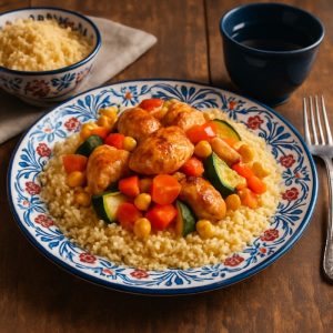 Кускус с курицей и овощами