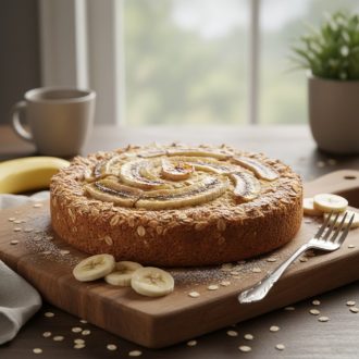 Овсяно-банановый пирог