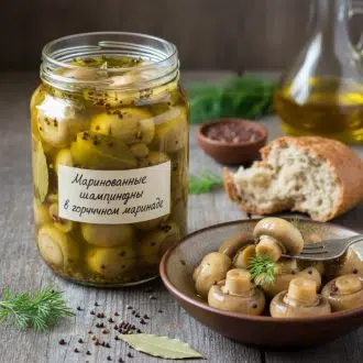 Шампиньоны в горчичном маринаде