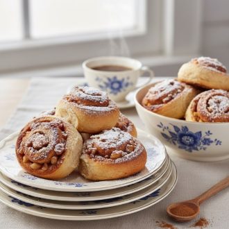 Булочки с яблоком и корицей