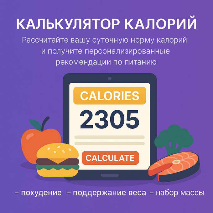 Калькулятор калорий онлайн