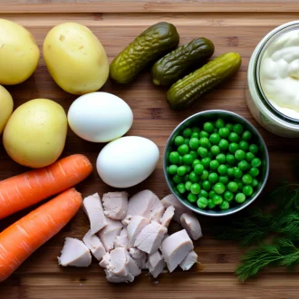 Классический салат Оливье ингредиенты