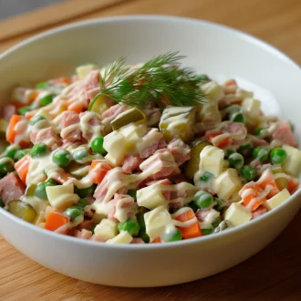 Готовый салад Оливье классический