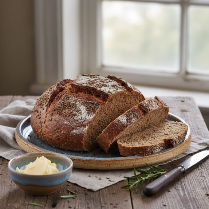 Хлеб из ржаной муки с тмином