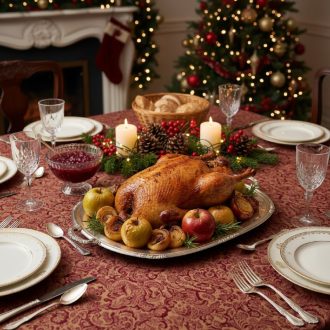 Утка, запеченная с яблоками