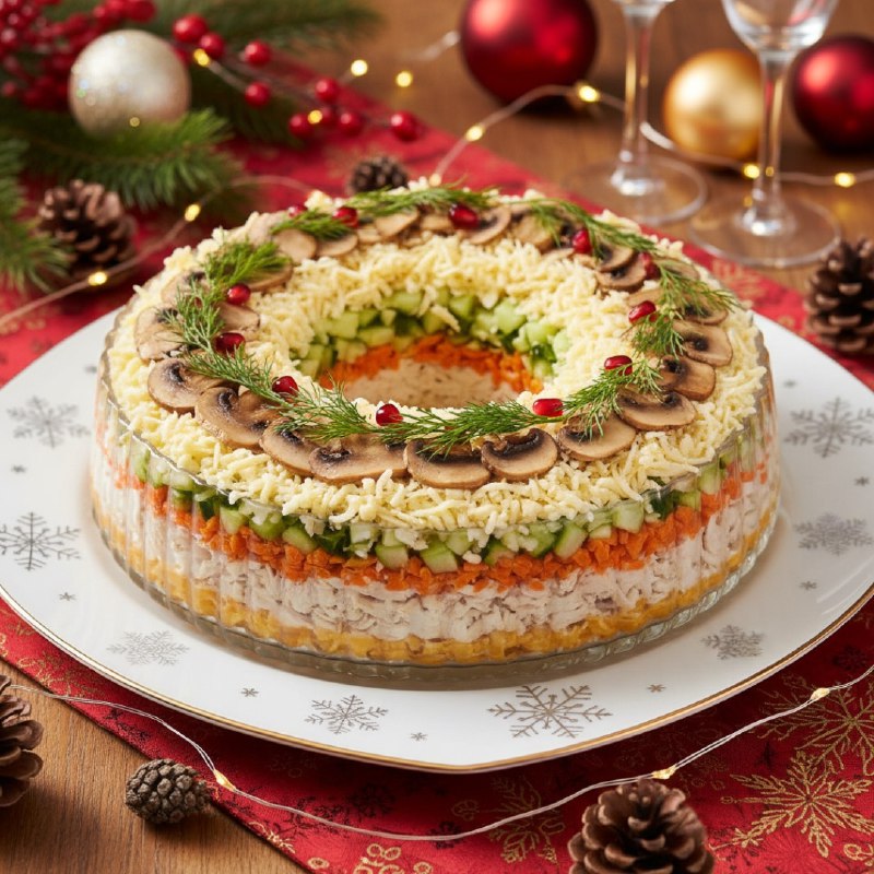 Салат "Новогодний венок"