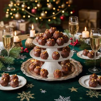 Шоколадные трюфели с кедровым орехом и апельсином