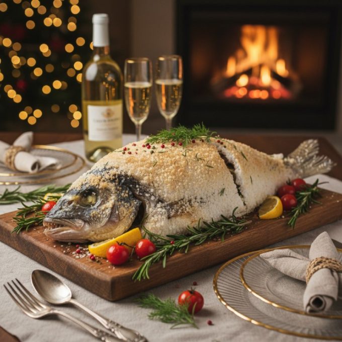 Рыба, запеченная в соли