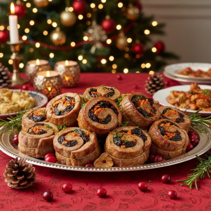 Мясные рулетики с начинкой