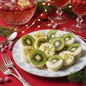 Киви в белом шоколаде