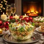 Салат с сыром и яблоками “Помпадур”