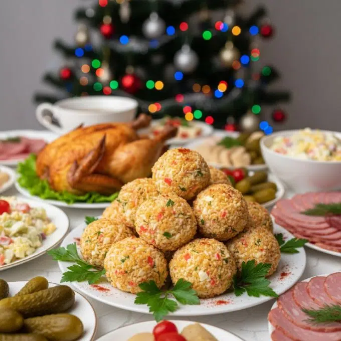 Шарики из крабовых палочек