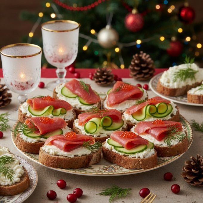 Бутерброды с форелью