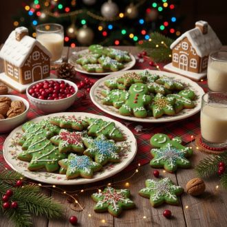 Новогоднее печенье «Ёлочки»