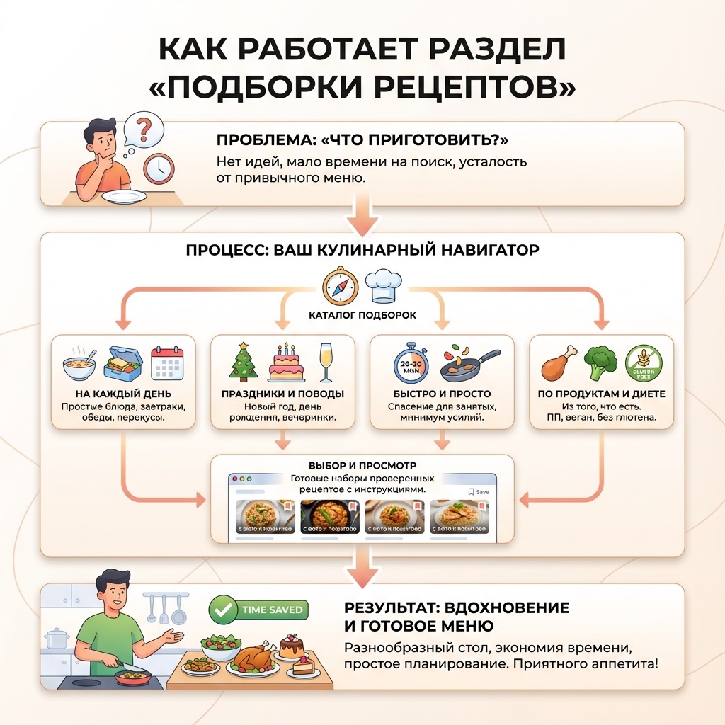 Подборки рецептов что приготовить