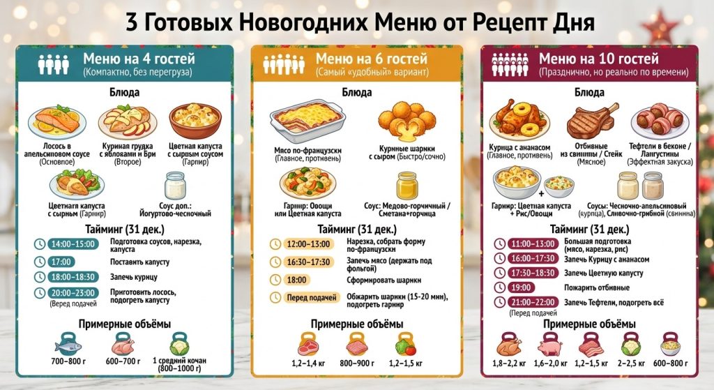 3 Новогодних меню