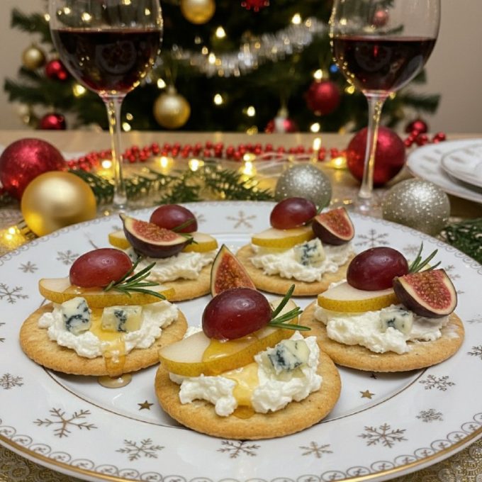 Канапе с сыром и фруктами