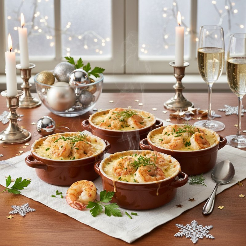 Горячая закуска из лангустинов