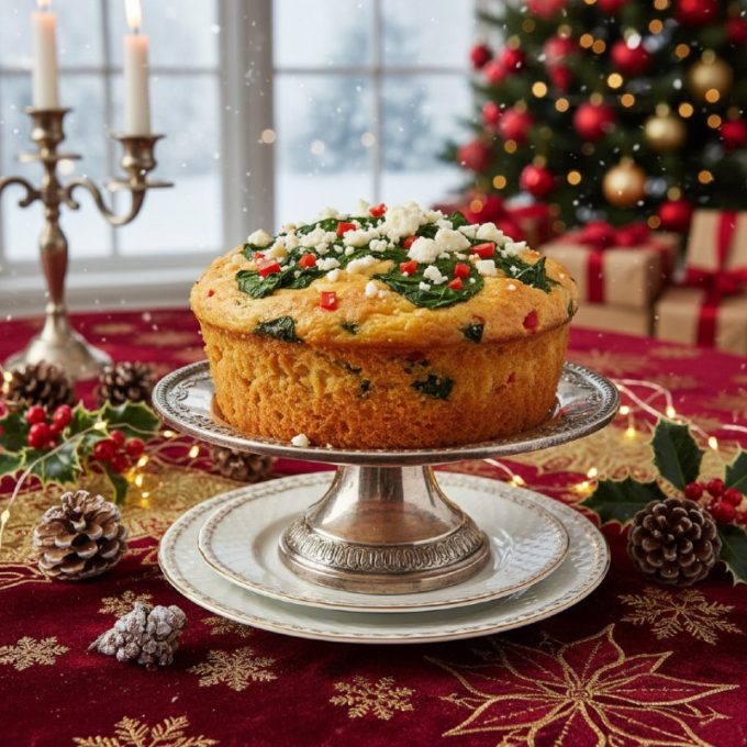 Кекс с фетой и шпинатом